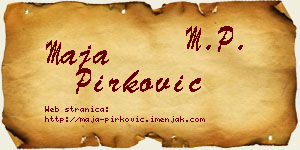Maja Pirković vizit kartica